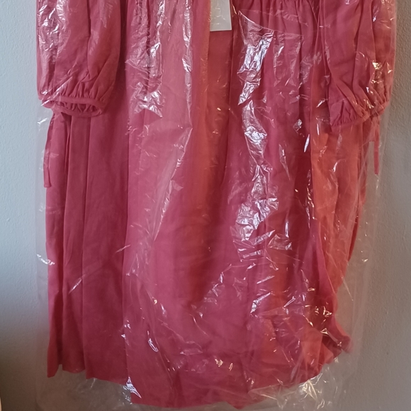 Coral Every V-Neck Linen Blend Sundress - Picture 4 of 7